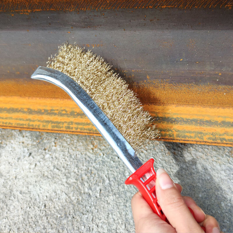 烧烤用的铁刷子 钢丝刷不锈钢刀刷不锈钢丝铜丝烧烤厨房清洁除锈木柄