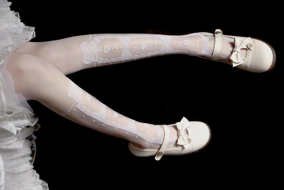 戏狐洛丽塔袜子lolita丝袜学生日系甜美jk袜女生春夏季lo娘裙白色连体