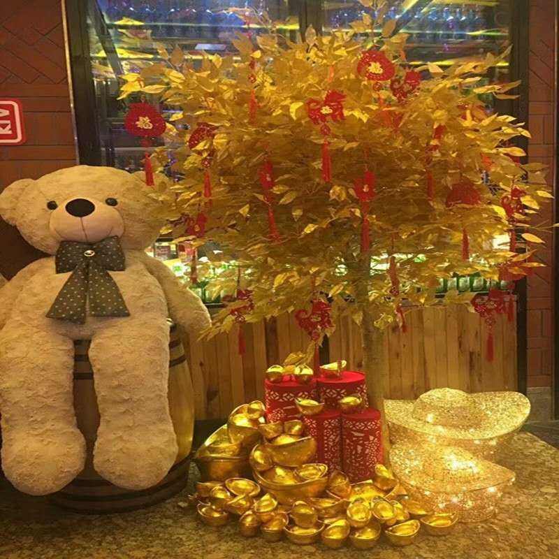 【精品绿植】仿真金榕树黄金树摇钱树假金树仿真金树许愿树大厅商场