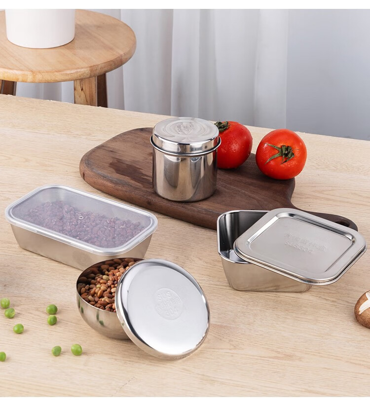 食品留样盒 幼儿园304不锈钢留样盒食物留样盒学校餐厅厨房食品圆形