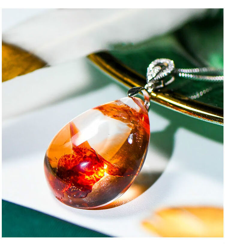 默奢7a珍藏级坦老矿凤羽晶吊坠7a约19g