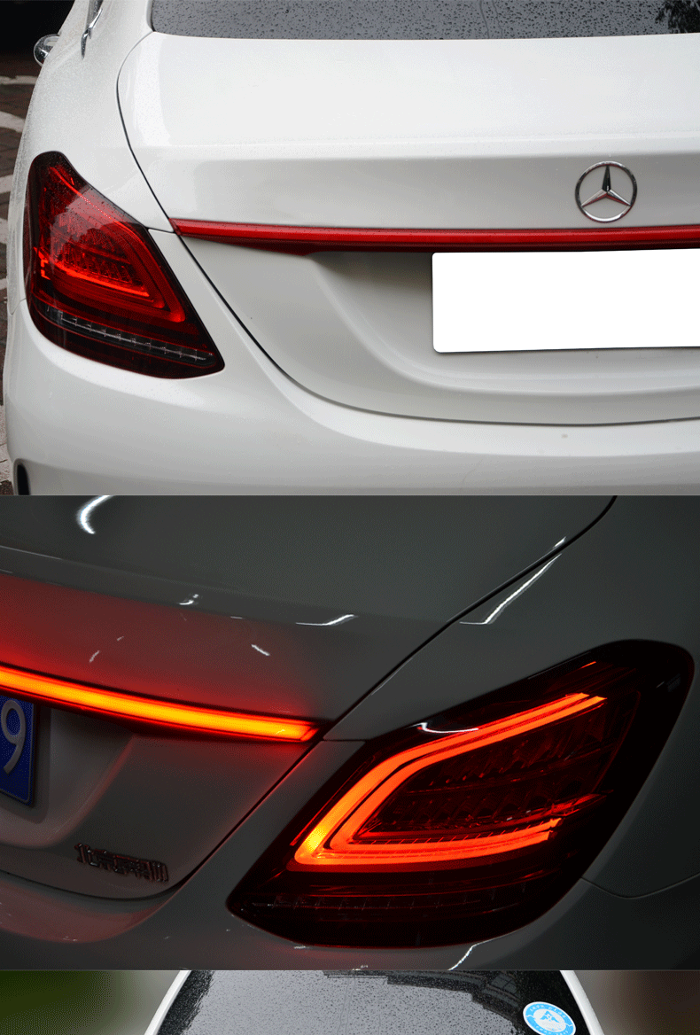 适配奔驰新c/e/s级c200l e260l e300l s350改装贯穿式后尾灯led e级