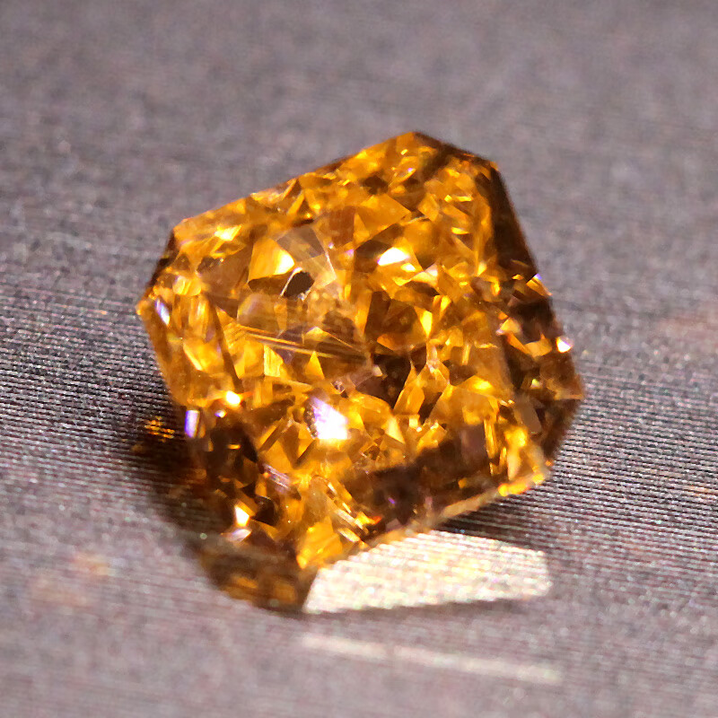 正方形摩根石橙色帕帕拉恰雷迪恩冰花切彩色宝石珠宝裸石戒面镶嵌粉熔