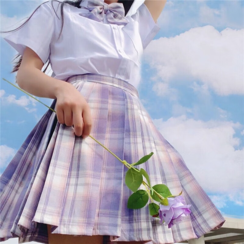 冰淇淋jk制服正品格裙百褶裙2020夏学生校服两件套装日系原创正统制服