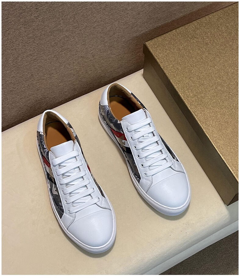 阿玛尼(emporio armani)欧洲站潮牌男鞋联名小白鞋男轻奢真皮休闲