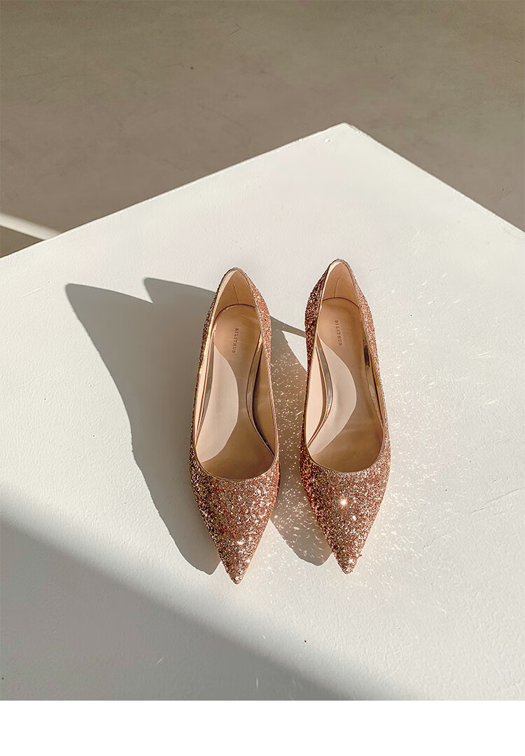 香港轻奢风ffyiman 细高跟鞋女2022年新款浅口尖头婚鞋单鞋女 浅葱蓝