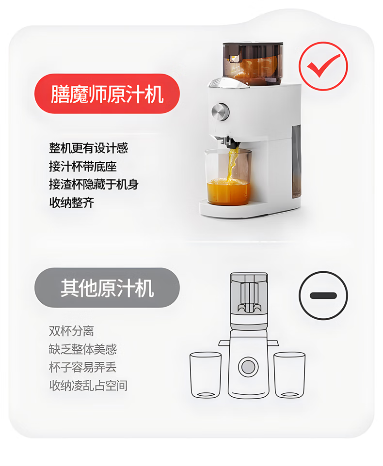 膳魔师（THERMOS）果蔬原汁机家果汁机大口径多功能全自动商用用小型汁渣分离榨汁机全自动多功能大口径果汁机商用压榨打汁杯 EHA-2108A 白色详情图片4