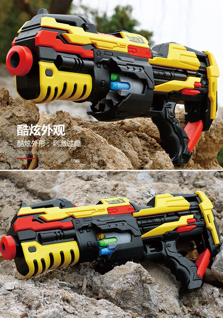 电动连发儿童玩具枪男孩子5软弹枪吸盘大号子弹软蛋突击步抢3-6岁