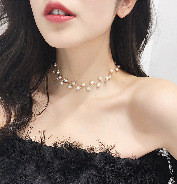 珍珠项链韩国颈带脖链choker项圈颈链网红脖子饰品短款锁骨链女潮珍珠