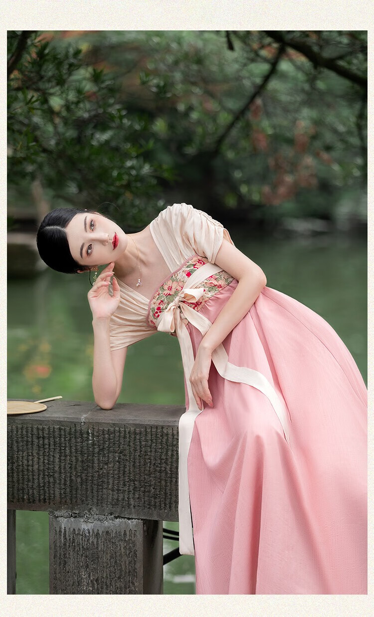 心潼古风女装改良汉服齐胸襦裙女夏季日常汉元素复古中国风仙女连衣裙