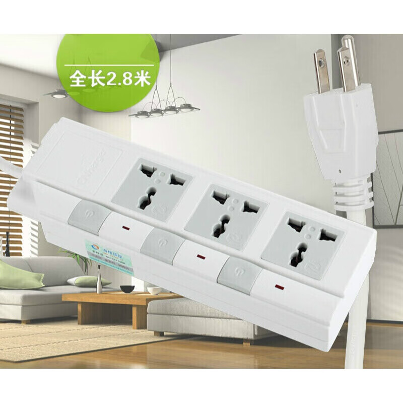 美标110v插座usb插排插线板美式规插头转换接线板留学插座 二开二位
