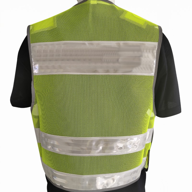 交通反光背心安全马甲高速执勤警示服网格布反光衣可印字大码定制款