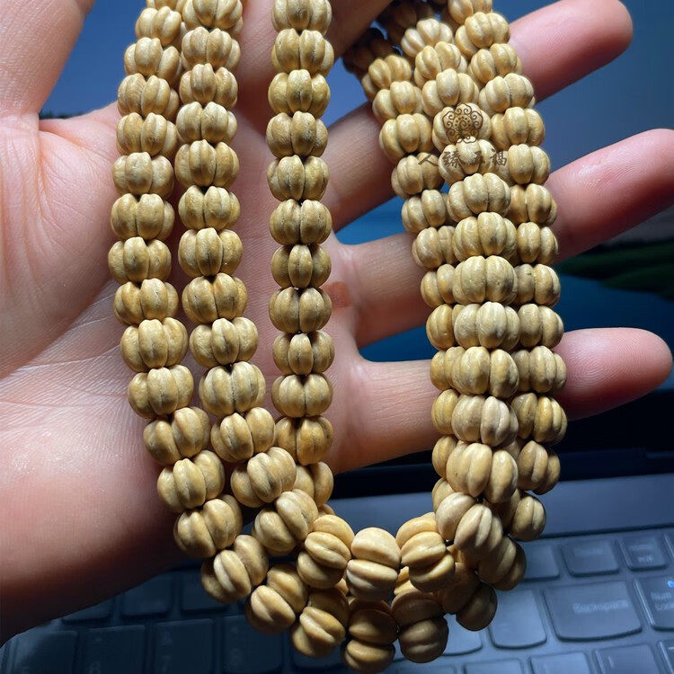 文玩山楂籽山楂核手串菩提子108脖挂佛珠男女文玩野生五福子籽南瓜桩