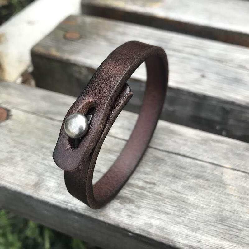 闽铭原创简约民族风复古牛皮手环个性男手镯潮人学生韩版手镯潮男手链