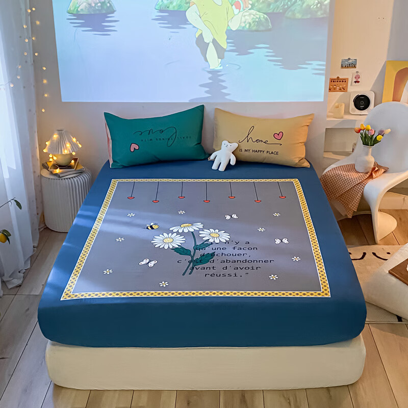 迪士尼新品网红款仙人掌床上用品四件套床笠被套1.