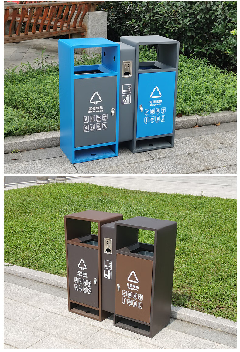 户外垃圾桶不锈钢果皮箱分类大号室外小区高档环卫街道物业定制 uv