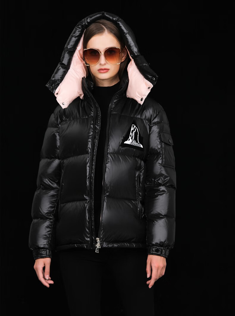 蒙口专柜2021冬季新款羽绒服男女情侣款短款加厚连帽宽松面包服外套潮