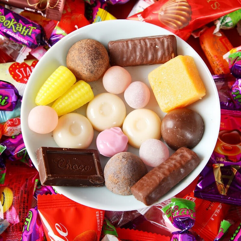 糖果大礼包1000g什锦糖混合口味喜糖批发酥心糖特产糖果大礼包1000g