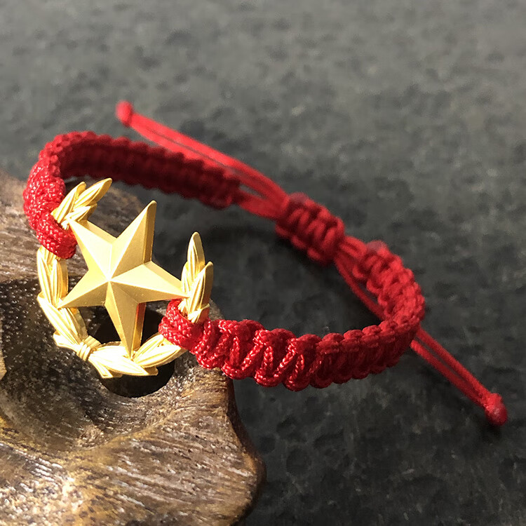 ins抖音同款七夕情人节礼物五角星手链兵哥哥手链情侣手链银灰简约款