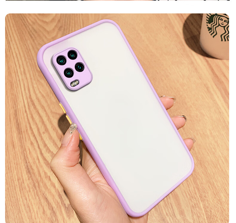 磨砂硬壳m2002j9e镜头全包小米十青春版肤感撞色保护套xiaomi 10青