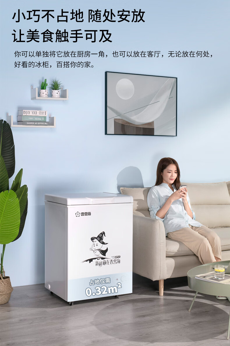 香雪海家用冷柜迷你小冷柜冷藏冷冻小冷柜小冰柜全国联保一级节能248