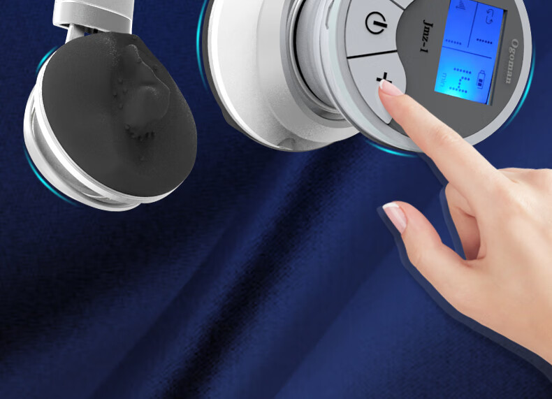 耳部穴位按摩器耳鸣耳朵智能成人耳穴压豆理疗脉冲仪 时尚白色【图片