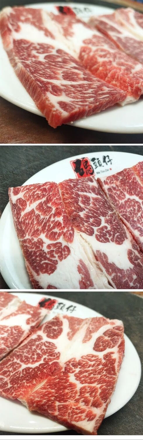 潮汕雪花新鲜黄牛肉五花匙皮煎盘火锅烧烤500g广纳力驰整块不切