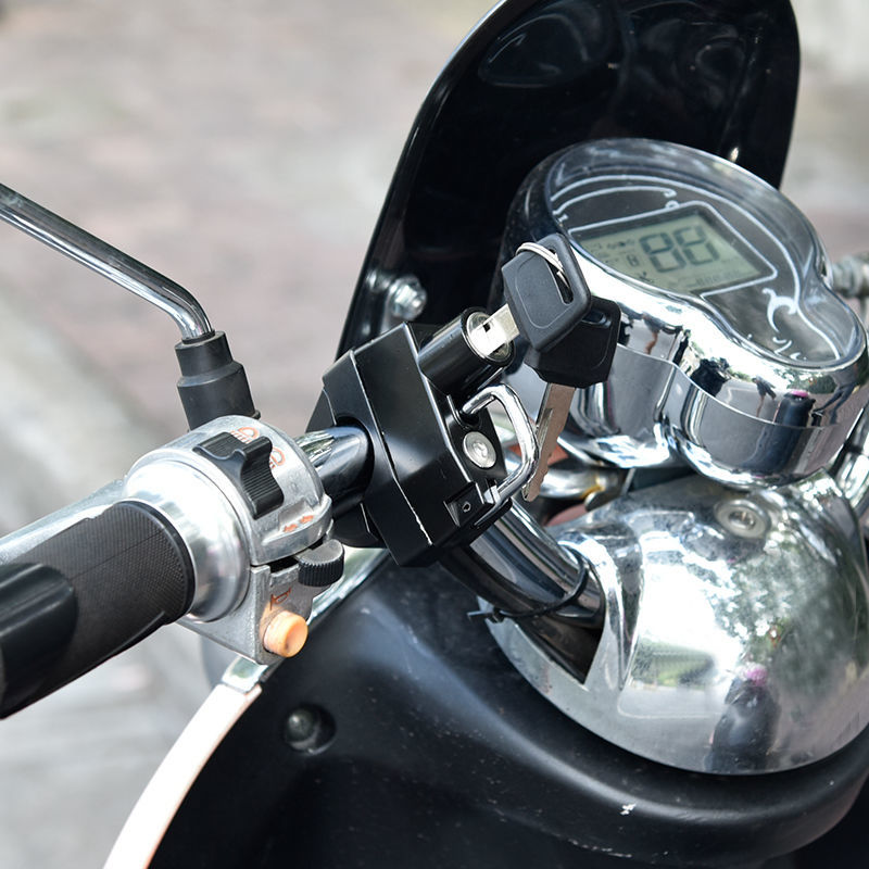 多功能通用固定头盔锁摩托车安全头盔锁电动车防盗钢丝头帽锁 01#头盔