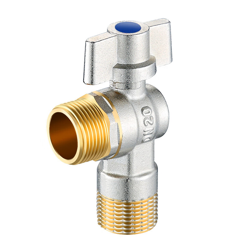 黄铜球芯大流量角阀4分6分燃气热水器专用全开大通量三角阀门开关4分