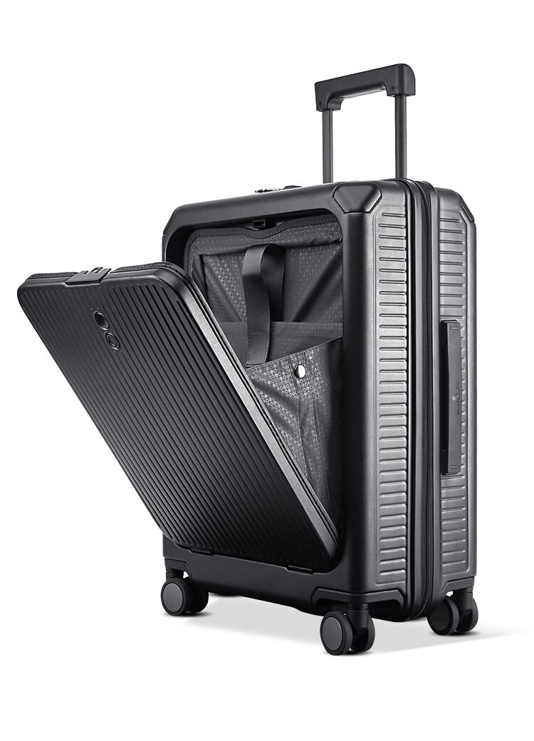 爱可乐echolac前开盖行李箱男万向轮拉杆箱女金属包角旅行登机硬箱