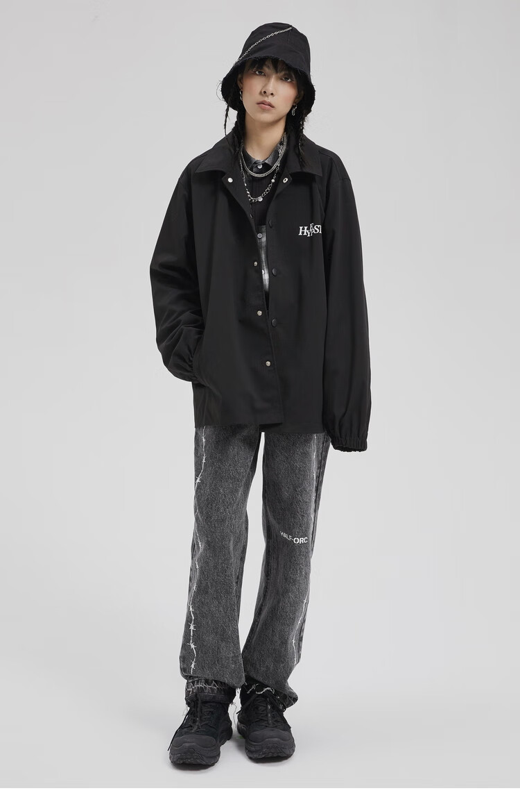 【inxx streetlab】hypestuff 潮牌字母印花新款情侣夹克简约翻领男女