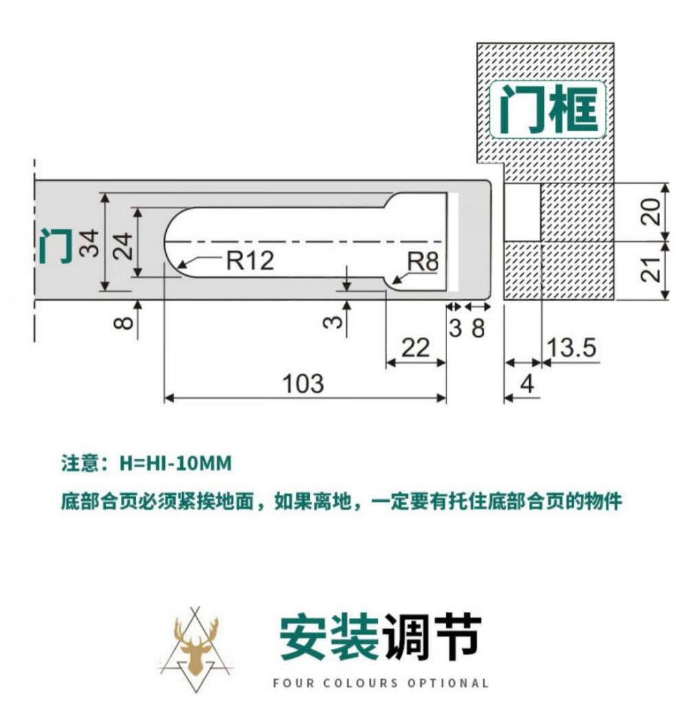 木门天地铰链安装图解图片