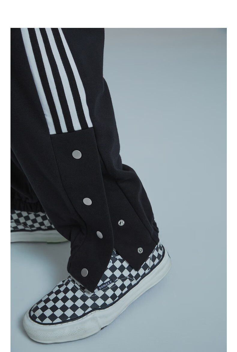 ecko犀牛休闲裤男潮牌2021夏季新款侧边脚口排扣宽松运动长裤 花灰色