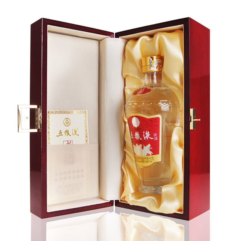 五粮液浓香型白酒高端礼盒装收藏高度白酒五粮液老酒木盒装56度500ml