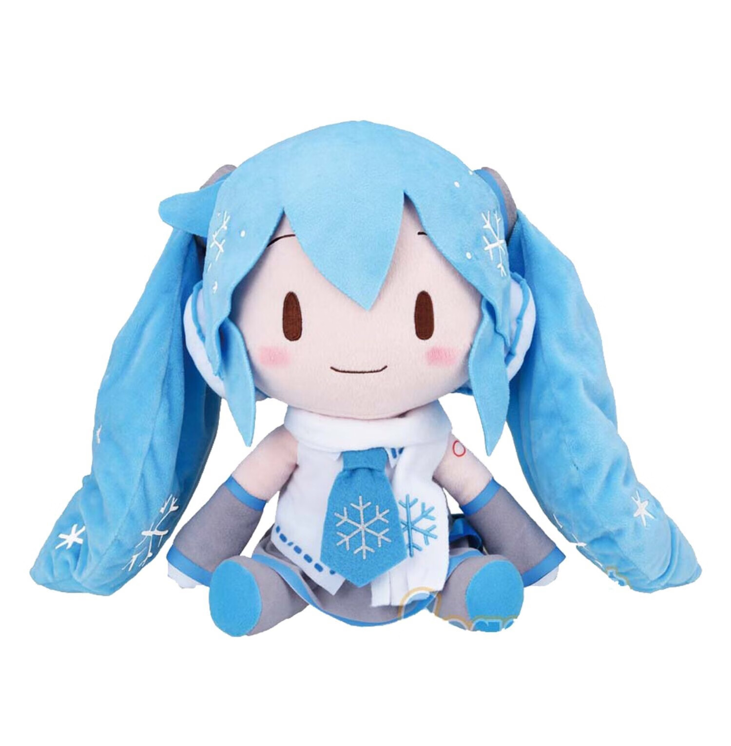 旗舰现货世嘉sega初音未来傻fufu雪初音fufu蝴蝶结fufu雪fufu毛绒公仔