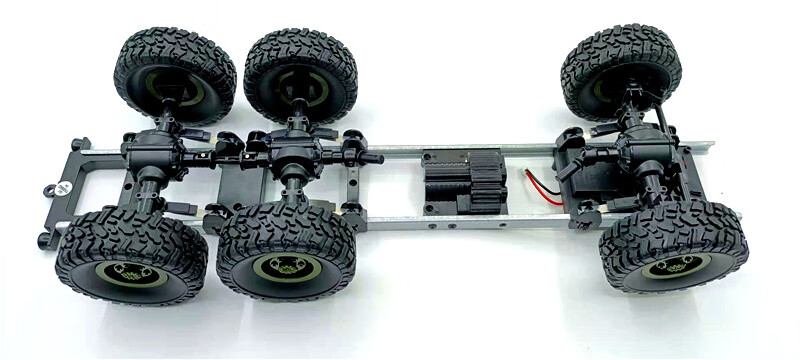 遥控卡车东方9号六轮越野车仿真玩具diy拼装军事模型jjrcq75配件前桥