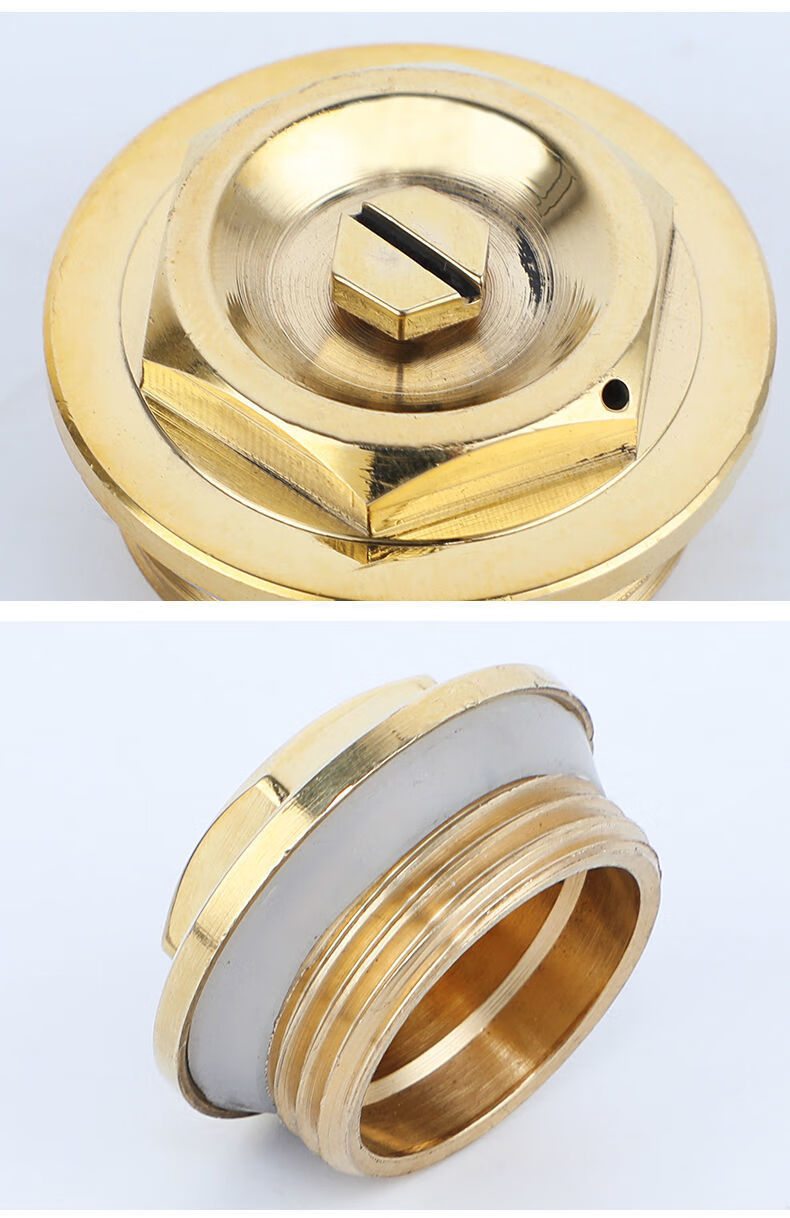 【轻奢】1寸6分4分暖气片配件丝堵堵头跑风排气阀放气阀钢制铜铝纯铜