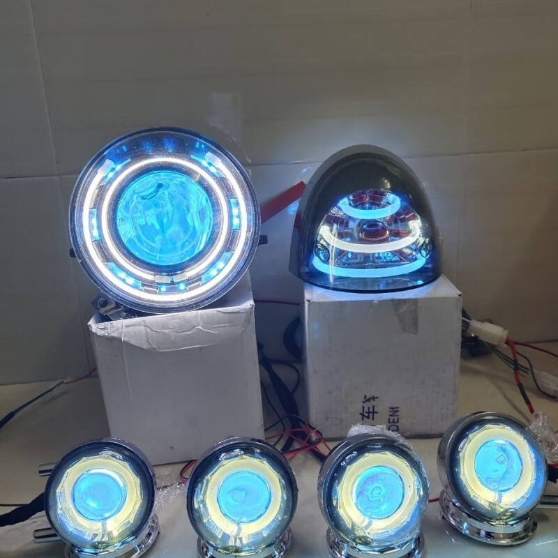 适用于适用于小龟电动车梦工厂灯具龟5梦工厂冰蓝色梦工厂led大灯转向