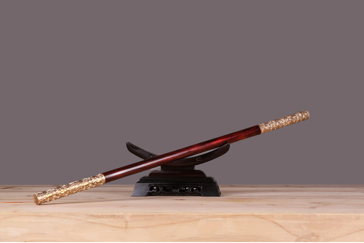 印度小叶紫檀如意金箍棒摆件定海神针红木质盘龙柱祥云金箍棒6621cm