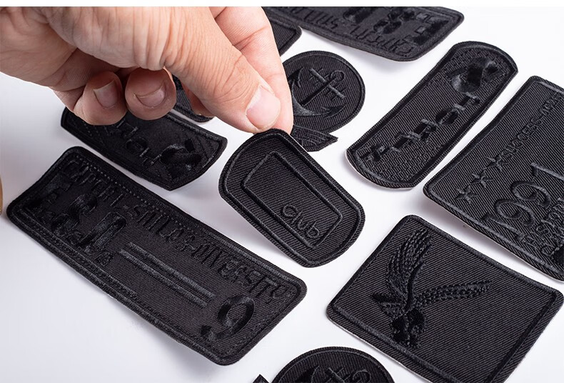 乔梵格 自粘免缝黑色羽绒服补丁贴补衣服贴破洞修复刺绣布贴修补布丁