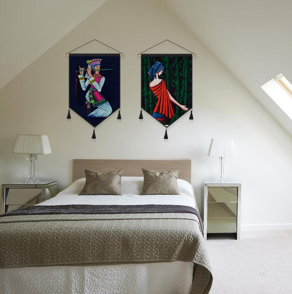 民宿风挂毯画云南民宿装饰民族风挂布挂毯重彩墙面卧室布艺挂画玄关布