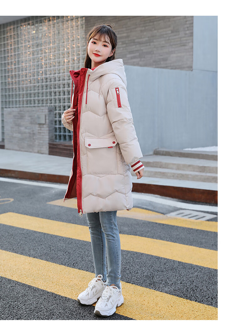 棉衣女2020新款韩版中长款宽松棉服港风学生棉袄冬季加厚连帽外套