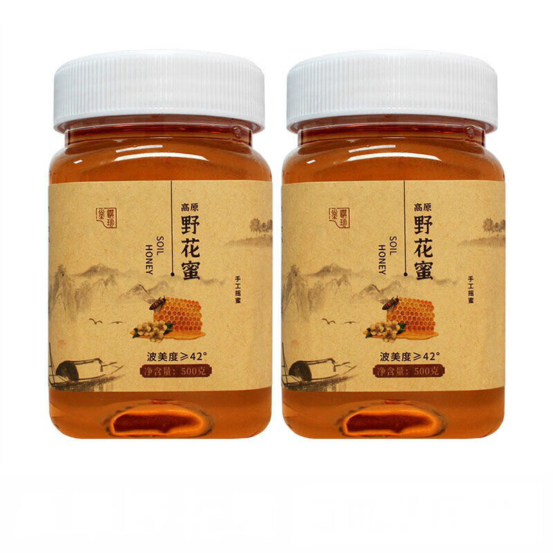 高原野花蜜天然高原野花蜜青藏高原野花蜜藏蜜蜂蜜电视同款 6瓶【1