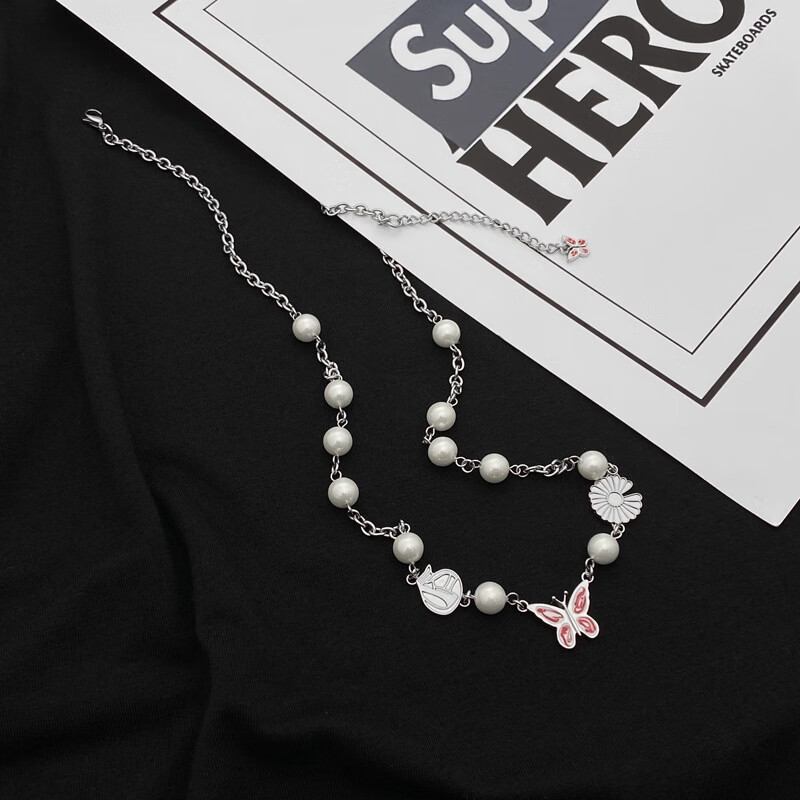 stugazl项链蝴蝶轻奢小众高级感珍珠女锁骨链男庆怜鞠婧祎stugazi