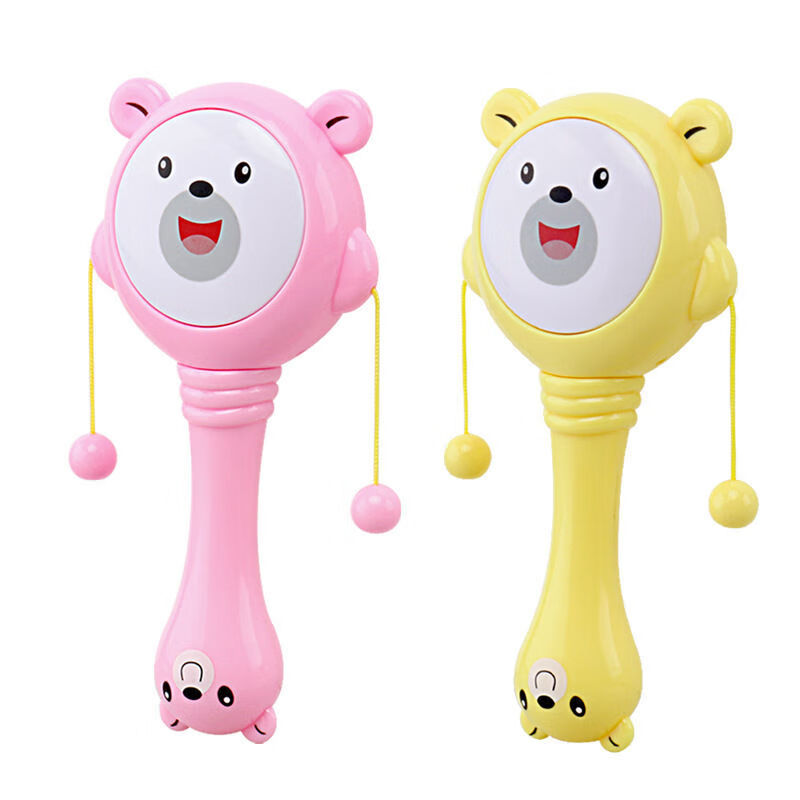 儿童婴儿早教玩具拨浪鼓男孩女孩宝宝抓握哄娃0612个月1岁两件套b款
