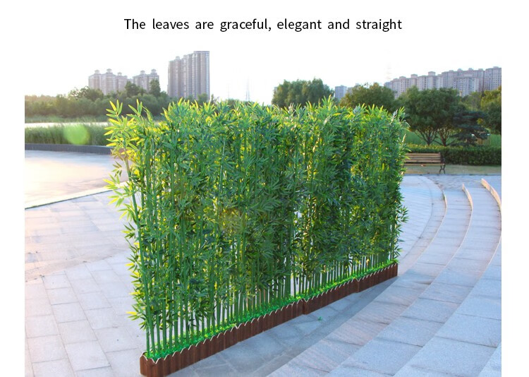 时光旧巷仿真竹子室内装饰屏风隔断人造塑料假竹子酒店商场室外造景