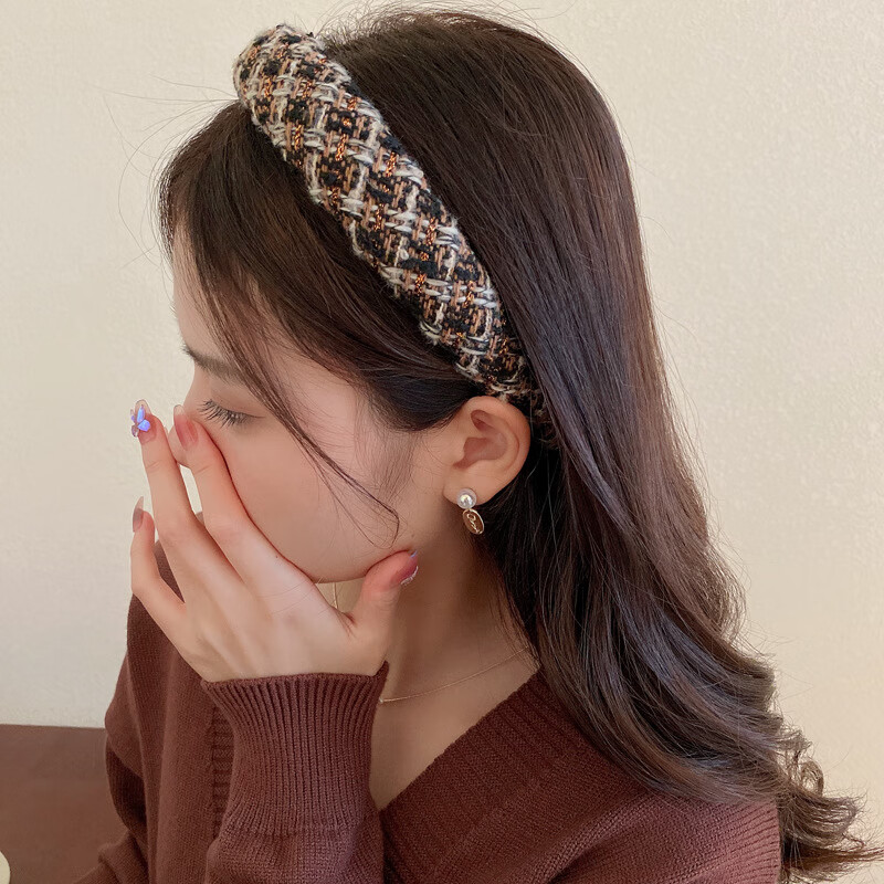 秋冬毛线缠绕发箍ins网红高颅顶压发头箍韩国气质百搭发饰女 发箍