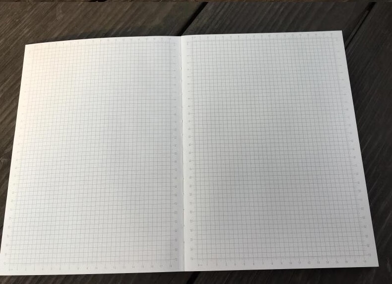 坐标纸网格本方格笔记本坐标本a4工程图纸本设计画图可摊开牛皮线装