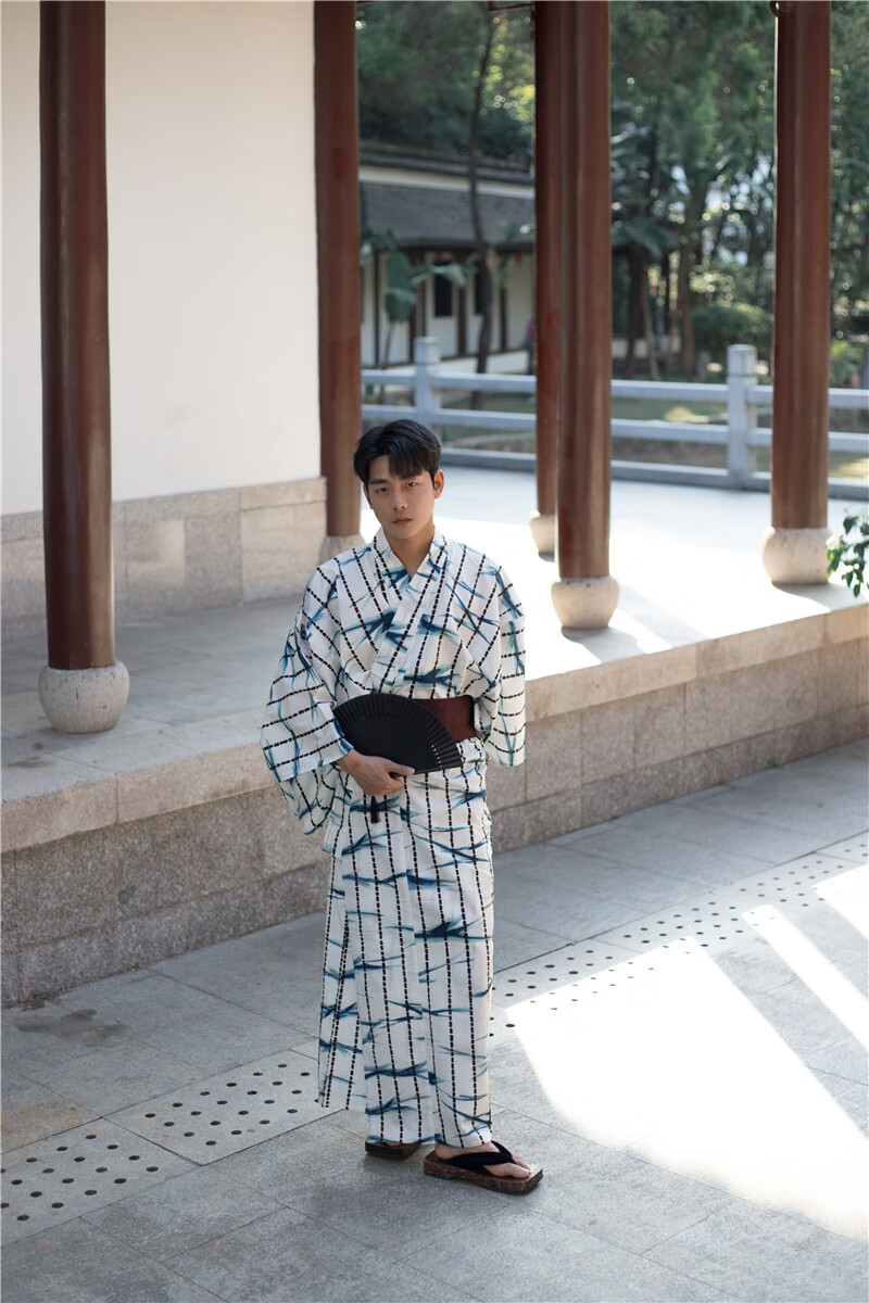 日本人穿的衣服男士传统正式和服浴衣腰带套装长袍浴袍家居服旅拍服饰