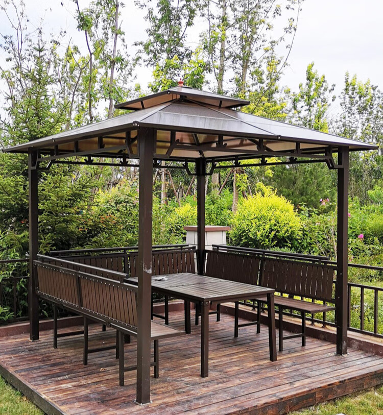 露台遮阳棚户外凉亭遮阳棚雨棚别墅庭院花园凉棚帐篷阳光板亭子室外